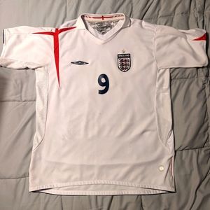 Authentic Vintage 2006-2007 Umbro England Wayne Rooney Home Jersey